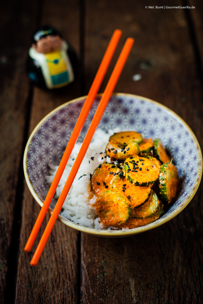 Ready-to-eat Cucumber Kimchi | GourmetGuerilla.com